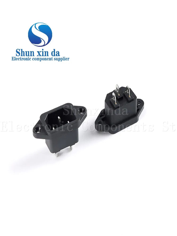 5PCS/Lot AC-04 AC Power Socket 250V 10A 3-pin With Ears For Electric Car Computer Power Socket