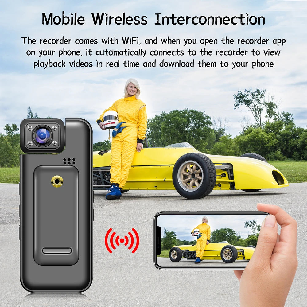 HD 4K Wifi Hotspot Mini Camera Portable Digital Bodycam Night Vision DVR Mini Police Camera