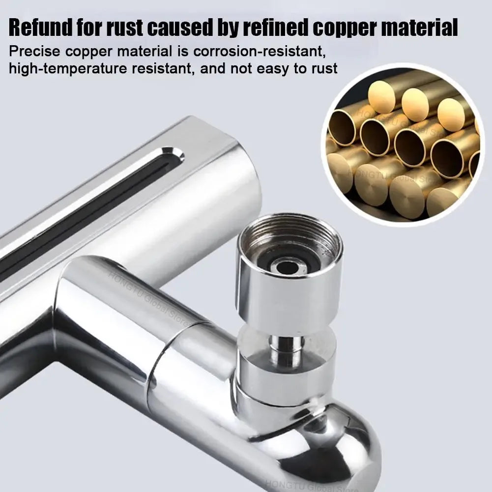 4 Mode Real Waterfall Kitchen Faucet Extension Adapter for Bathroom Basin Aucets Bubbler Nozzle Waterfall Sprayer Tap Fit Shower