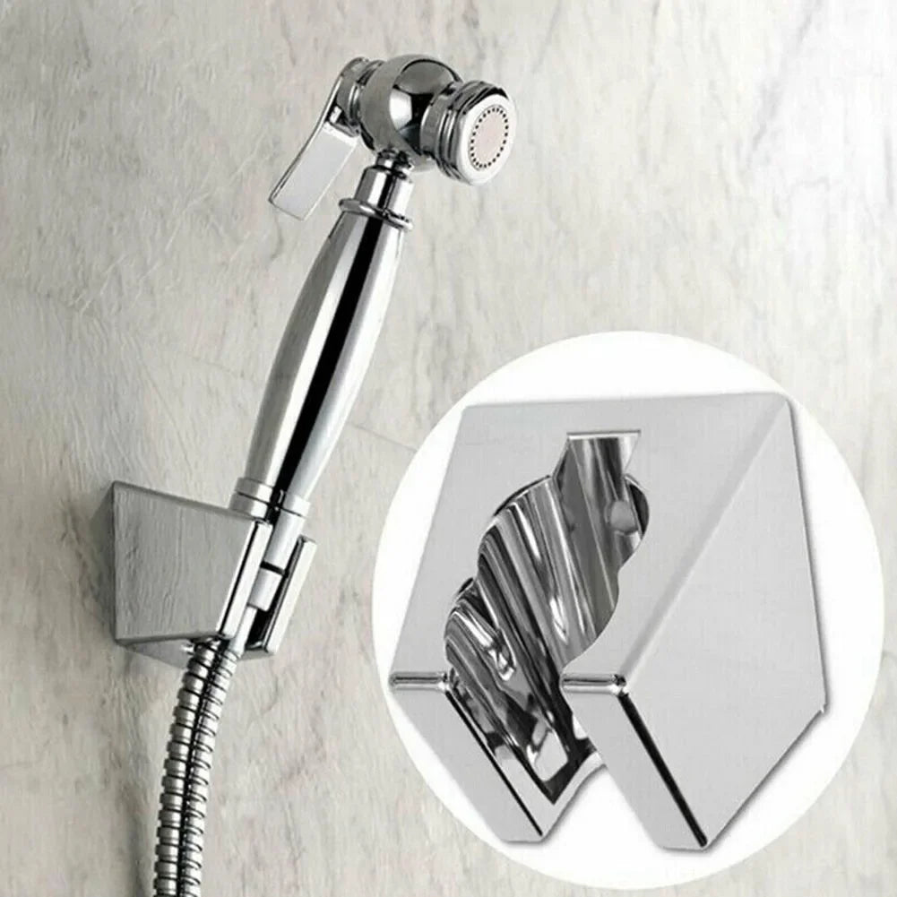 Adjustable Bathroom Shower Handset Holder Head Chrome Wall Mount Shower Mounting Brackets Silver Bathroom Accessories