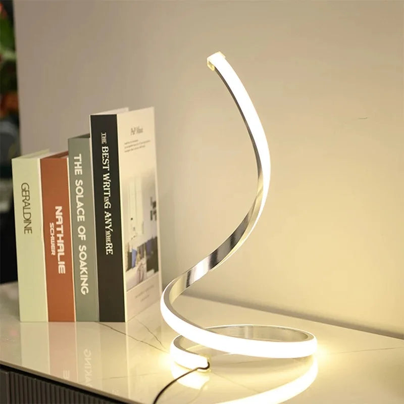 Modern Led Table Lamps Art Acrylic Metal Reading Desk Lamps Bedroom  Bedside  Living Room Study Decorative US/EU Night Lights