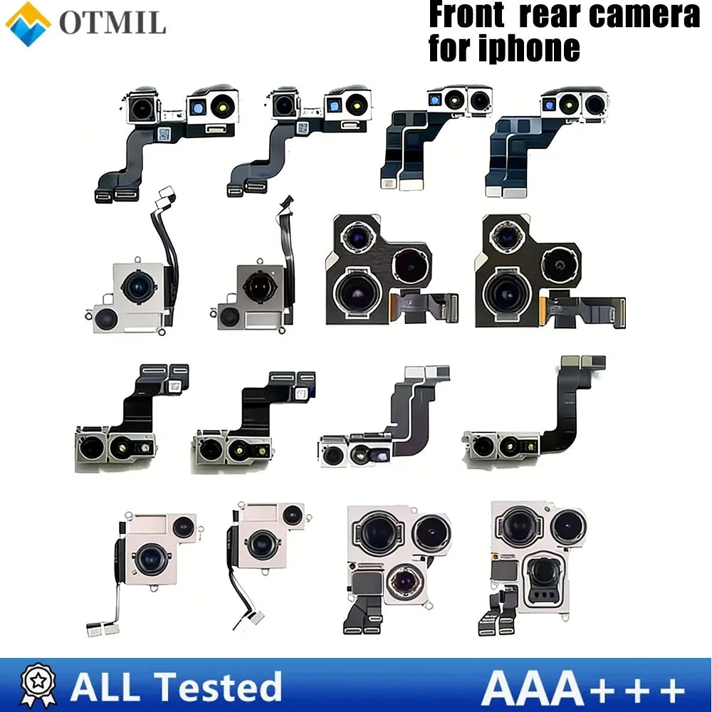 Back Main Rear Camera Front Facing Camera For iPhone 14 15 Pro Max/14 15 Plus 14pro 15Pro With Flash Module Sensor Flex Cable