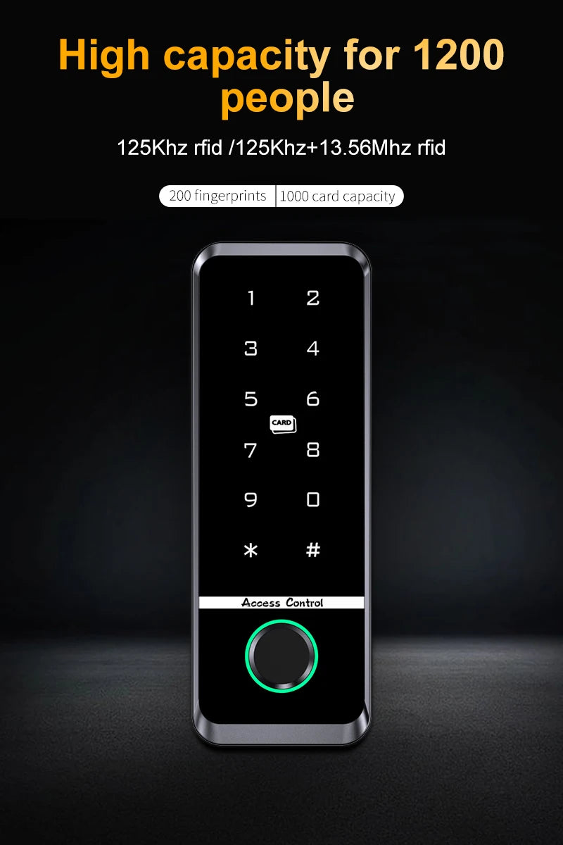 Tuya Smart Door Lock Fingerprint Access Control Home Security Electronic Gate Opener RFID Keypad Biometric Digit Magnetic Reader