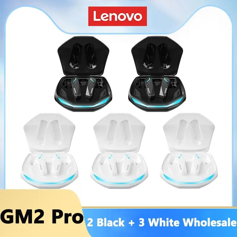 Choice Lenovo GM2 Pro TWS Wireless Bluetooth Headset Touch Control Mic Earbuds Headphones Noise Cancelling Air Pro Earphones