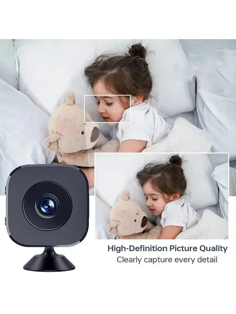 Mini Security Camera 4K Full HD Wireless WiFi Surveillance With 2 Way Audio Motion Detection Intelligent Infrared Night Vision