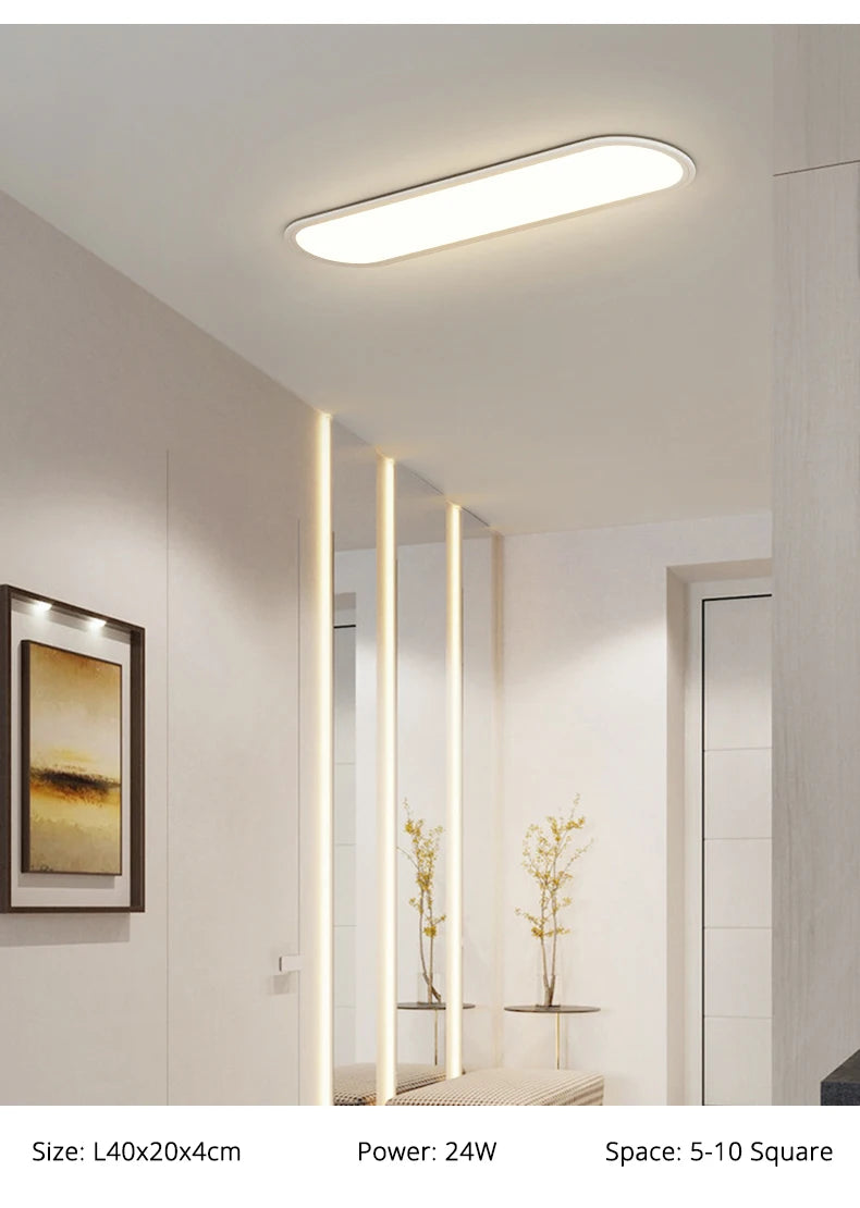 Led Ultra-thin Ceiling Light Long Corridor Aisle Lamp Home Balcony Lamps Simple Cloakroom Bedroom Porch Indoor Lighting Fixtures
