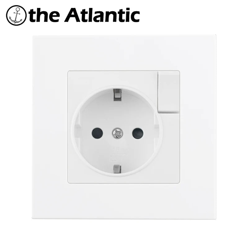 S Series- EU Power Socket Function Module Socket With Switch DIY Socket Accessory Free Combination White Glass /Plastic 250V 16A