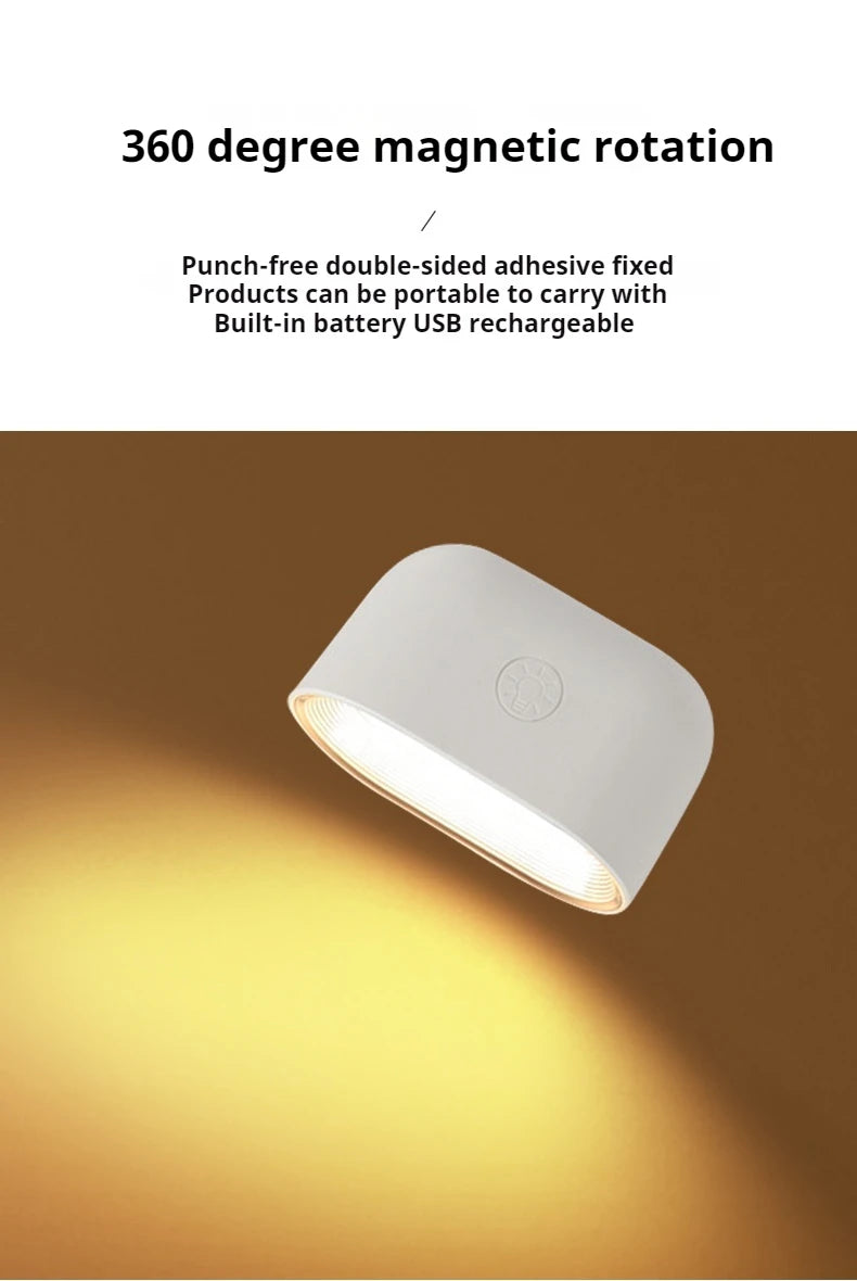Wall Sconce Indoor Magnetic Remote Control Wall Light RGB Color Picture Backlight Night Light 360 Degree Rotation Wall Lamp