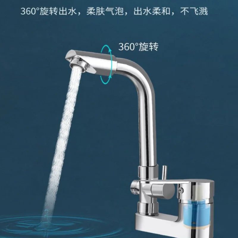 Bathroom Basin Shower Faucet Chrome Hot Cold Water Mixer Valve Single Handle Deck Mounted Bath Mixer Tap