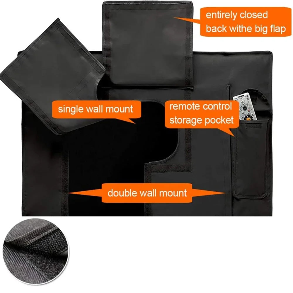 22 Inch to 75 Inch Outdoor TV Cover Screen Dustproof Waterproof Cover Sleeve Cover High Quality Oxford 600D Black Beige TV Box