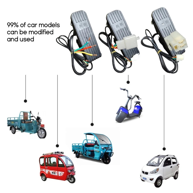 U2JA Industrial Grade Speed Pedals Vehicle Accelerator Throttle Speed Control Brake Foot Pedal used for EBike Go