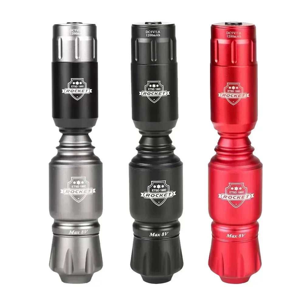 2024 Original Mini Rocket Tattoo Machine Set Japan Motor Wireless Tattoo Power Supply RCA Interface  Rotary Tattoo Pen Kit