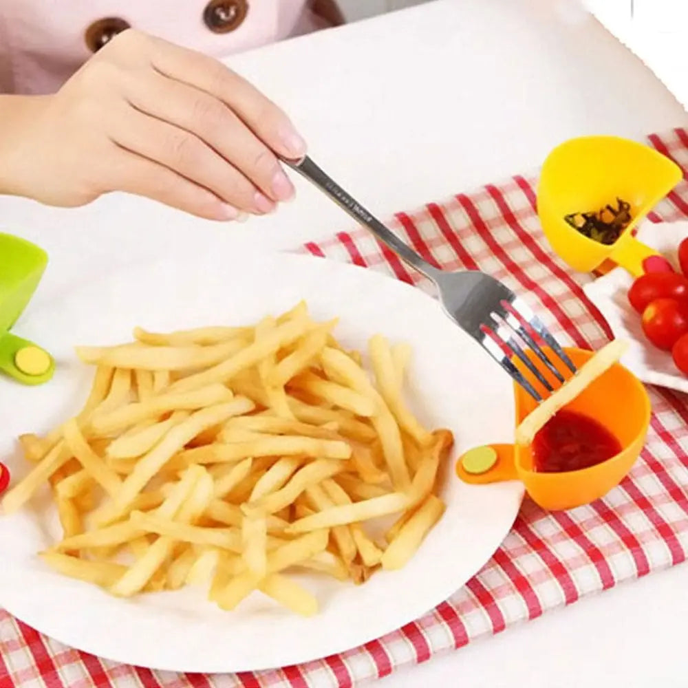 Colorful Dip Clip Bowls Clip-On Plastic Spices Dip Container Bowl Kitchen Gadgets Multi-Purpose Dipping Sauce Cups Kitchen