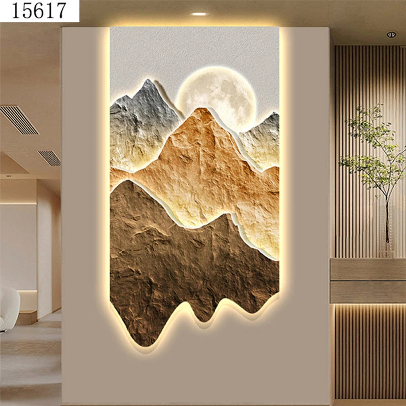 Corridor Decoration Painting Modern Light Luxury Creative Simplicity Landscape Arch Wall Painting Crystal Porcelain Painting