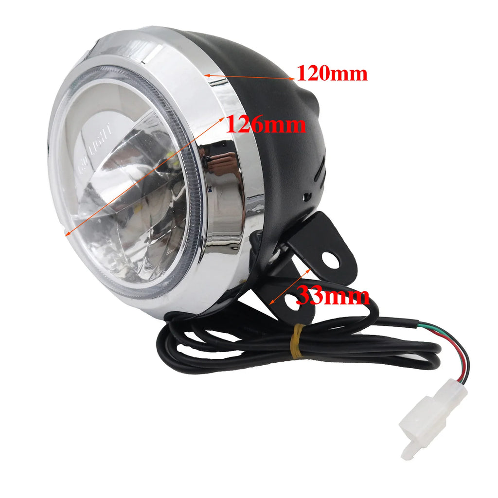 Electric Scooter 12V-80V Headlights Horn Integrated Headlights For the CItycoco Electric Scooter Harley Motorcycle Bicycle