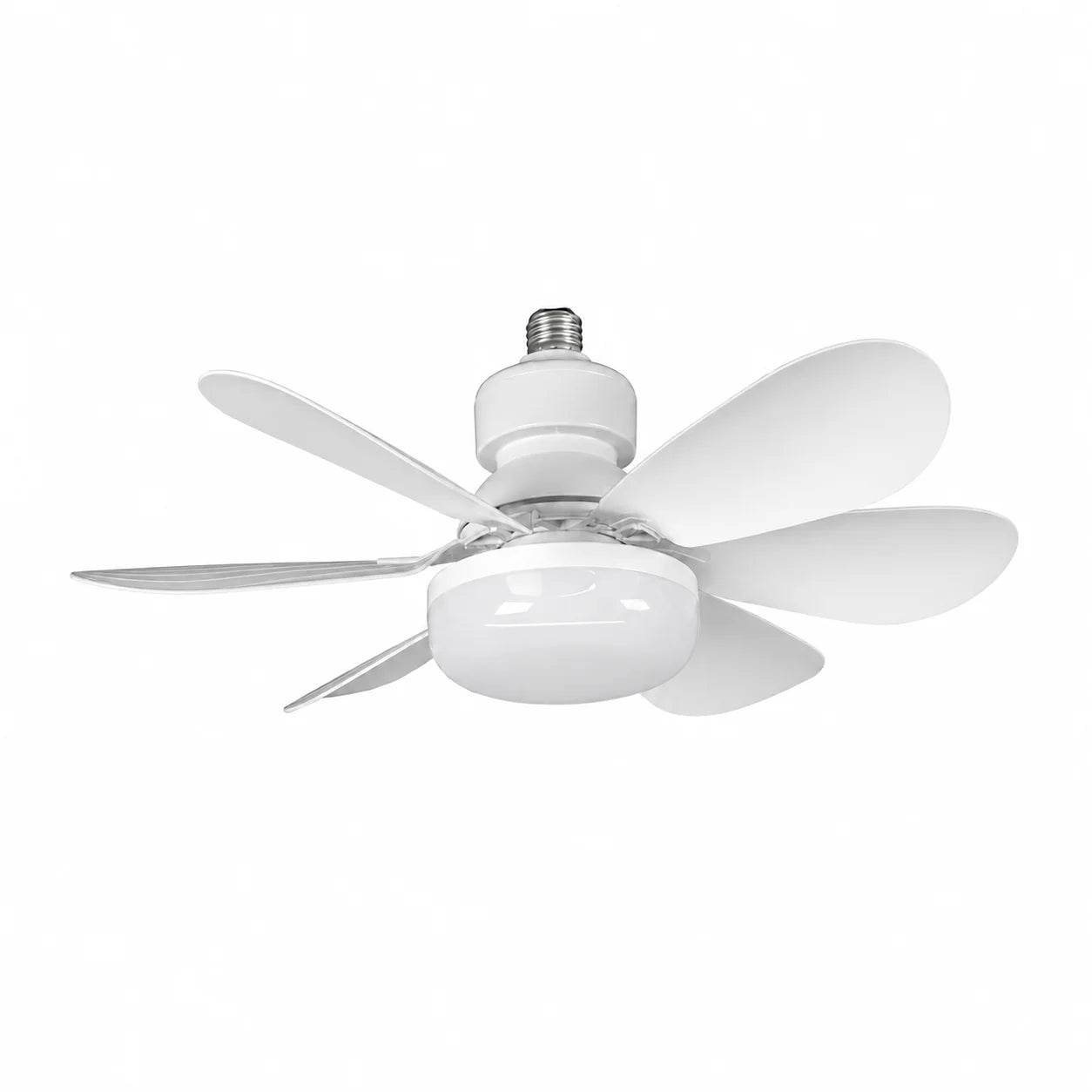 E27 LED Ceiling Fan Light with Remote 3 Color Dimmable Fan Lamp Rotatable Converter Base for Bedroom Living Room Kitchen