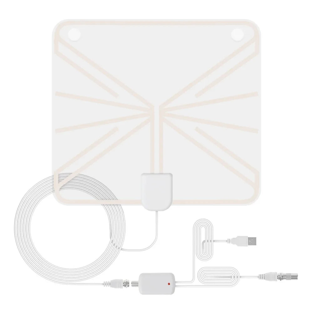 1080P 4K 13ft Cable 50 Miles Range TV Antenna Digital HD Antenna Indoor HDTV 1080P 4K 13ft Cable DVB-T2 Local Channel Broadcast