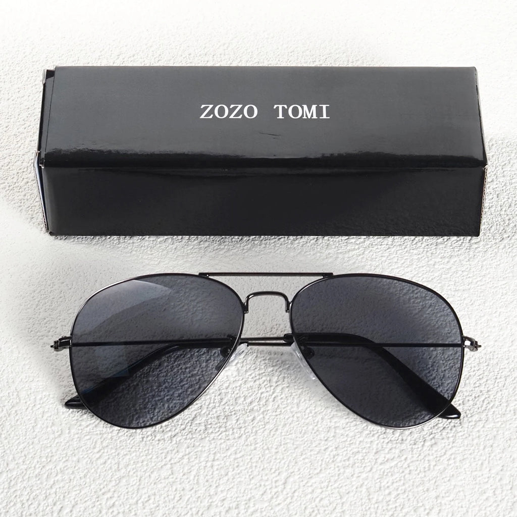 Classic Pilot Photochromic Progressive Multifocal Reading Glasses Men Women Metal Frame Anti Blue Light Presbyopia Eyeglasses