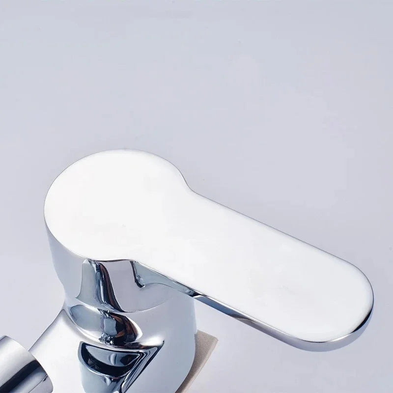 Chrome Basin Shower Faucet Multifunctional Bathroom Mixer Valve Basin Faucets Hot Cold Mixer Valve Single Handle Deck Mounted