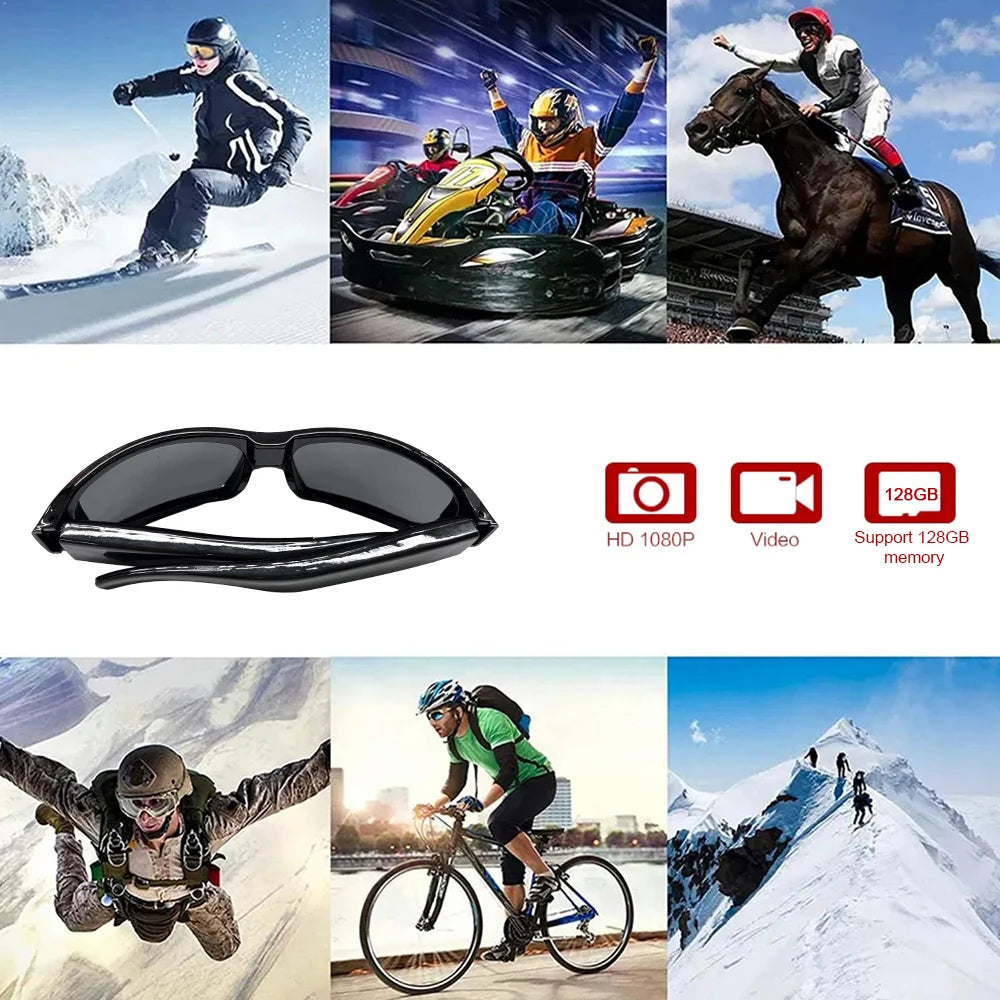HD 1080P Mini Glasses Camera Wearable Portable Outdoor Security Sports DV DVR Video Recorder Surveillance Camcorder For Driving
