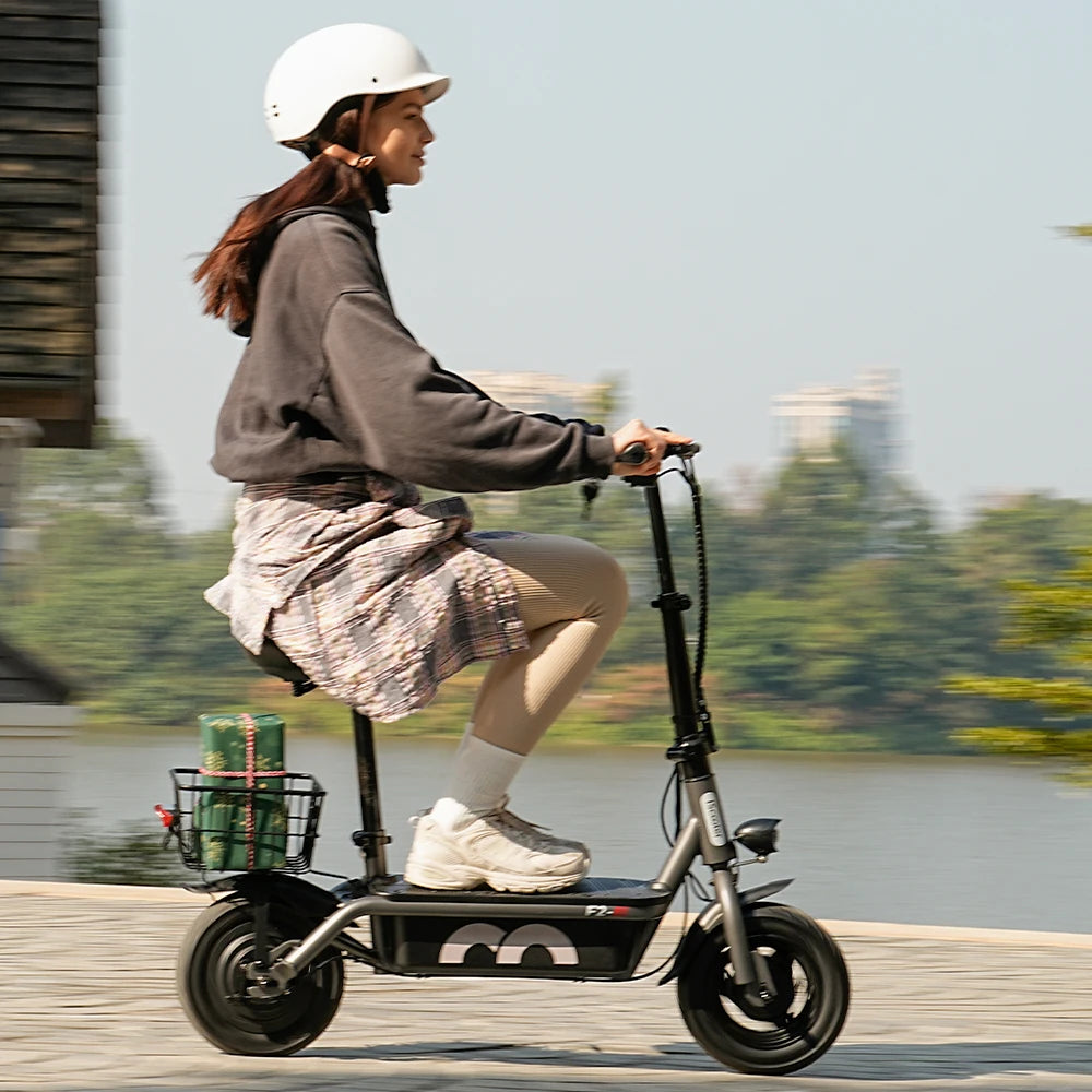 iScooter F2 Electric Scooter 500W Foldable Scooter 7.8Ah Electric Kick Scooter 30km Range 30km/h E-Scooter With Basket Daily