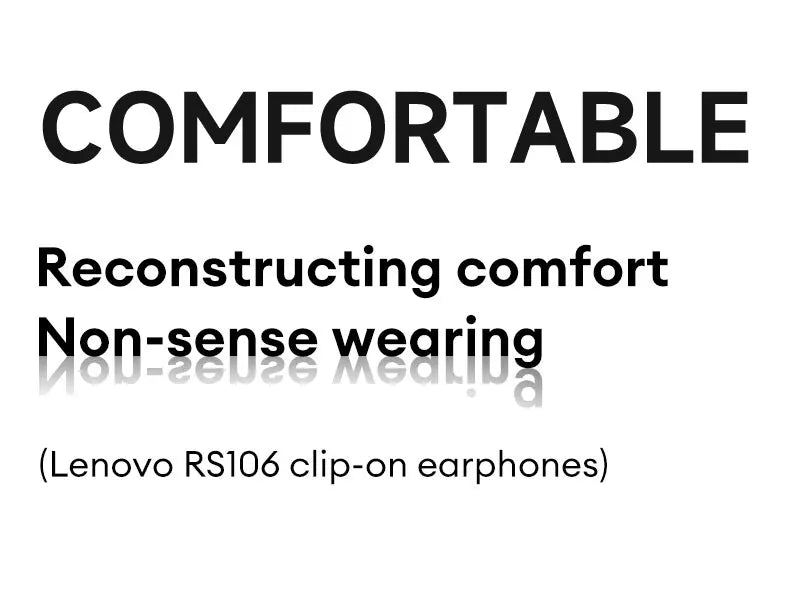 Lenovo RS106 OWS Ear Clip Bluetooth 6.0 Earphones Stereo Sound Sports Music Wireless Headphones Low Latency HD Call Earbuds New