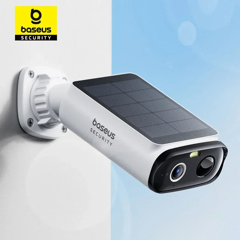 Baseus Security S1 Lite Solar Security Camera Wireless Outdoor Camera Continuous Power 2K Resolution 135°FOV IP67 Wifi Camera