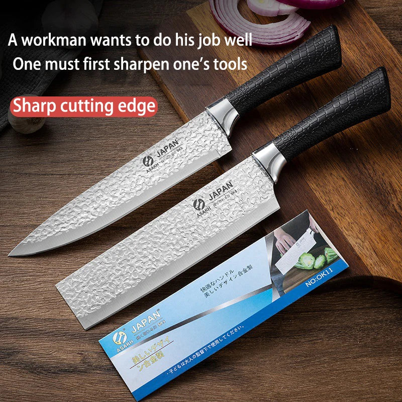Kitchen cooking knife set stainless steel chefs knife professional cutting knife slicing knife, meat cutting knife slicing knife