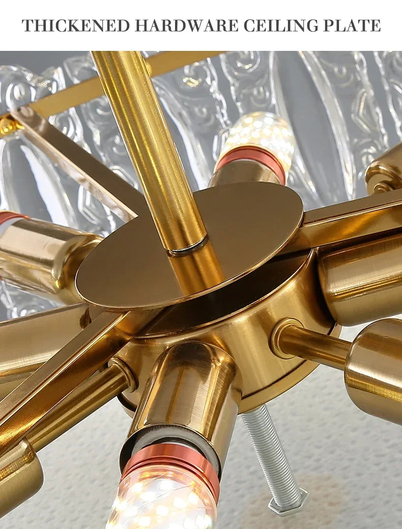 Modern Light Luxury French Living Room Chandelier Romantic  Bedroom Ceiling Lamp Dining Table Decor Hanging Light Lustre Fixture