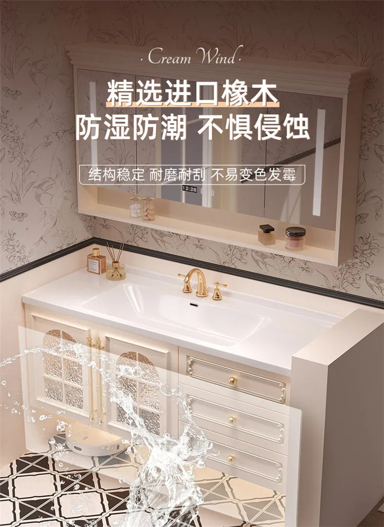 Storage Drawers Bathroom Cabinet Interior Dividers Mirror White Bathroom Cabinet Shelving Modern Badkamer Meubel Accessories