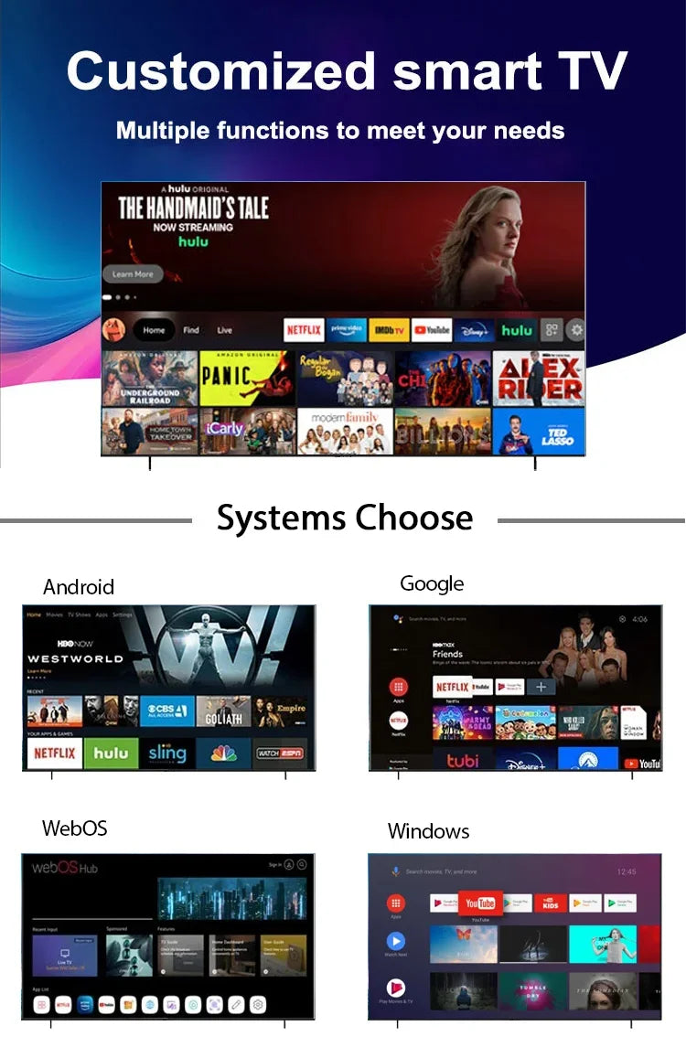 New 4k Ultra-clear Televisores De 75 Pulgadas Mueble Smart Television High Definition OLed Tv Televisores 75 Pulgadas Smart Tv