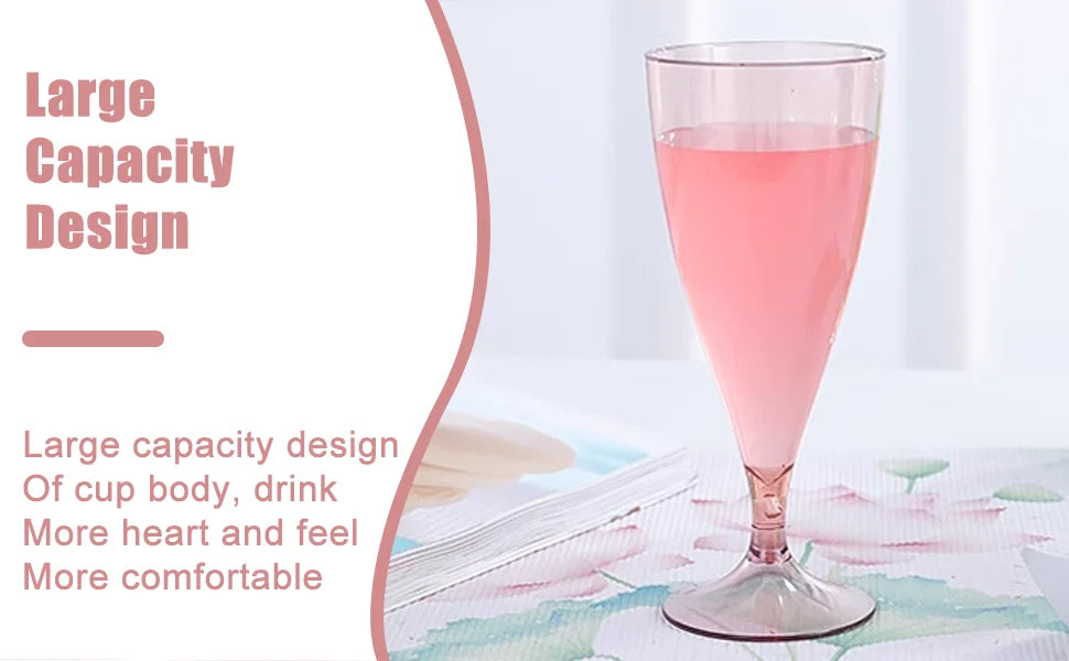 Foldable Plastic Champagne Wine Glasses Set Reusable Wine Glasses with Storage Bottle Suitable for Outdoor Camping Travel