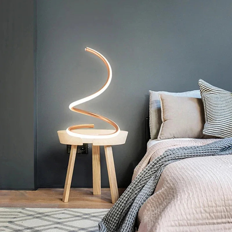 Modern Led Table Lamps Art Acrylic Metal Reading Desk Lamps Bedroom  Bedside  Living Room Study Decorative US/EU Night Lights
