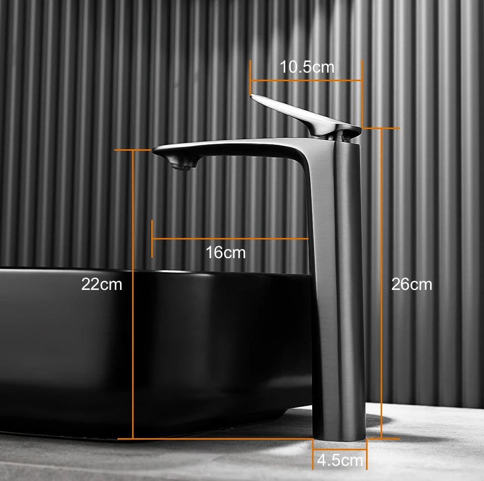 VGX Luxury Gold Bathroom Faucets High Basin Mixer Tall Sink Faucet Gourmet Washbasin Tapware Hot Cold Water Tap Brass Chrome