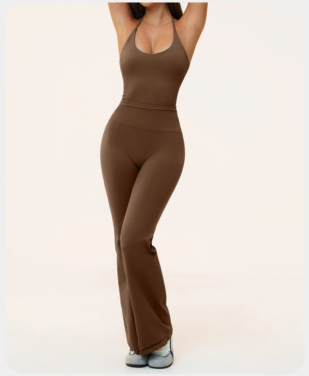 Seamless Yoga Suit 2PCS Women Tracksuit Sports Outfits Gym Workout Clothes Breathable Sports Bra Flared Pants Suit Yoga Clothing