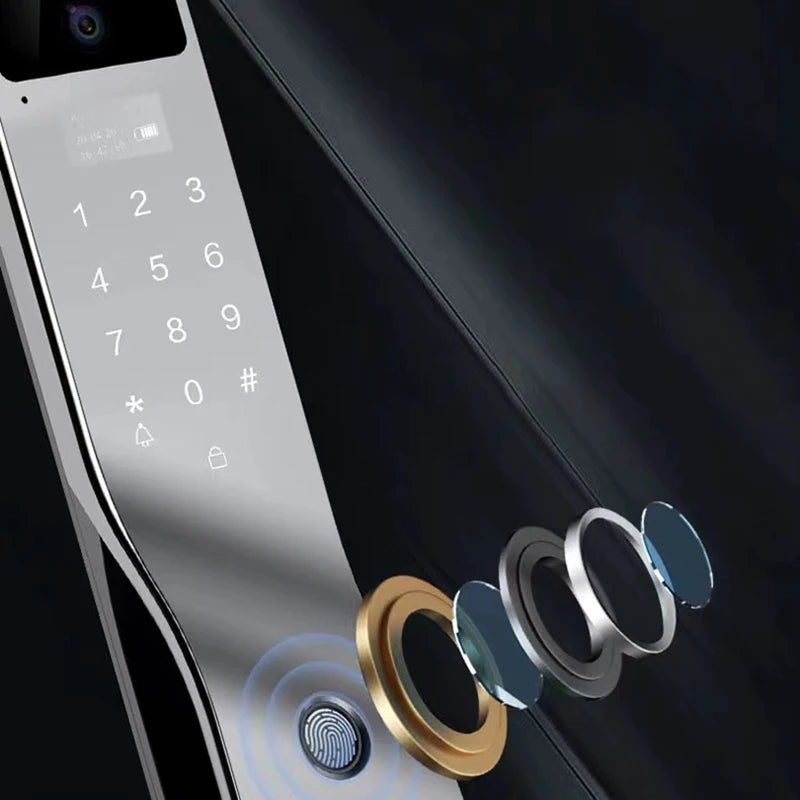 EGFirtor Tuya APP Face Recognition Fingerprint Smart Electronic Password Home Gate Door Lock With Cylinder