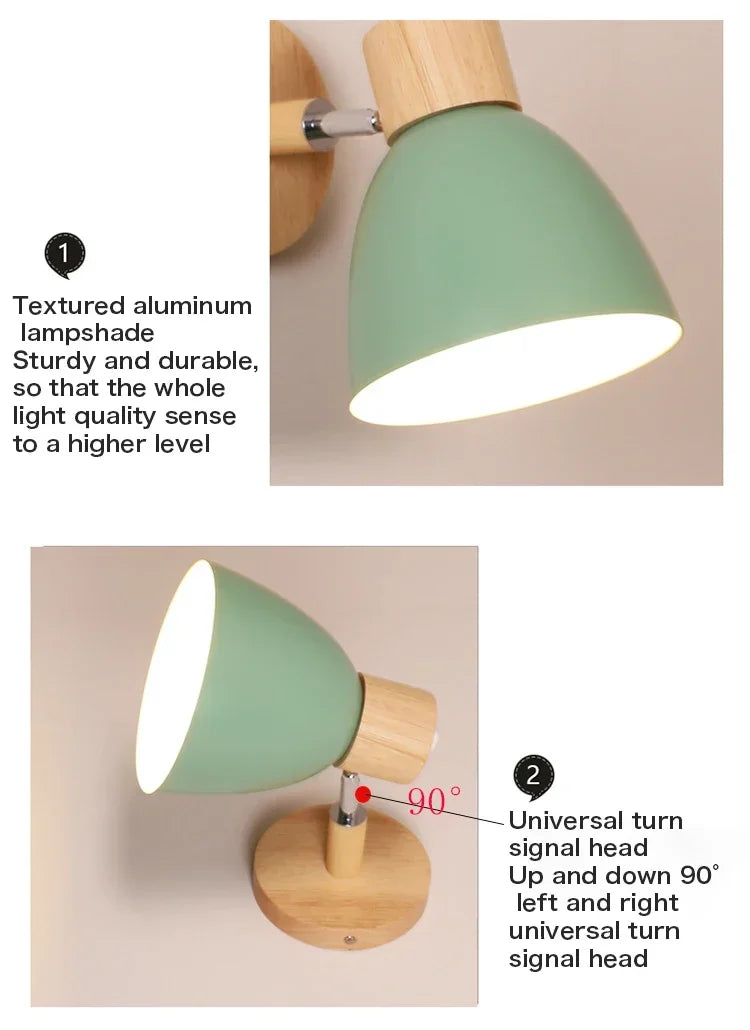 Modern Minimalism Design Iron Art Circular Adjustable Home Hotel Bedroom Wall Light LED Reading Light Balcony Living Room