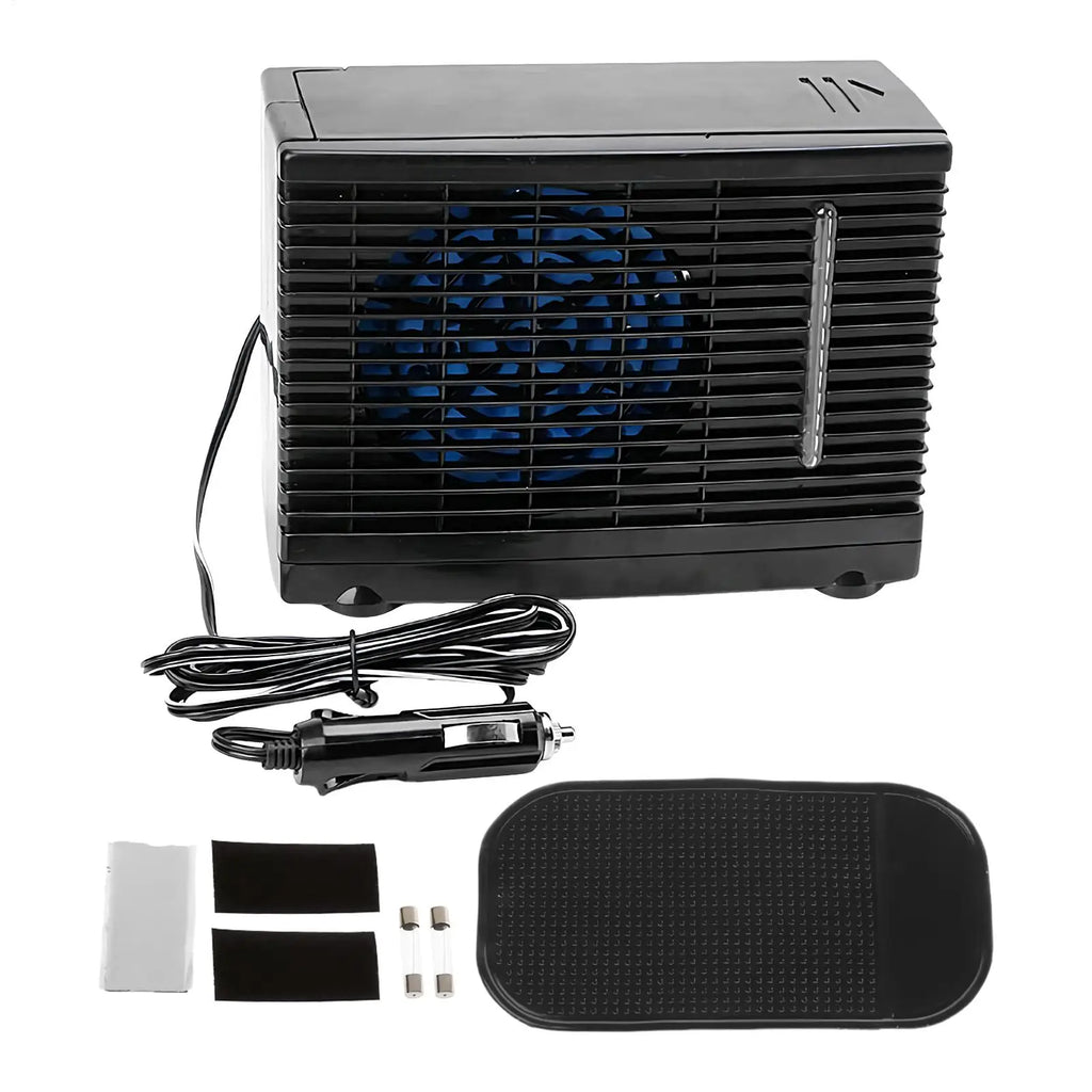 12V Mini Portable Car Air Conditioner Fan, Evaporative Water Cooling Air Cooler with Water Tank, Personal Cooling Appliance Fans