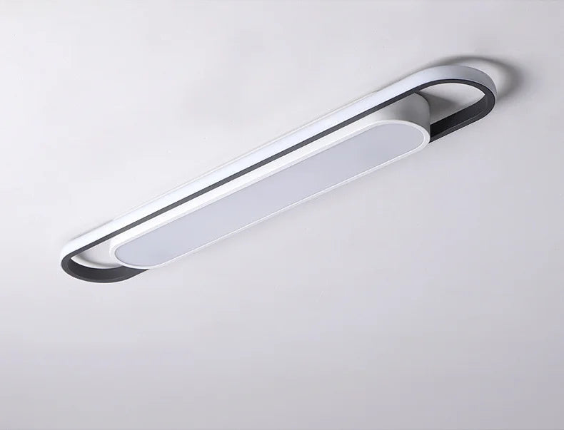 LED Modern Ceiling Light 220V Oval Strip Light Home Decor Corridor Light for Stairwells Balcony Living Room Lighting Fixture