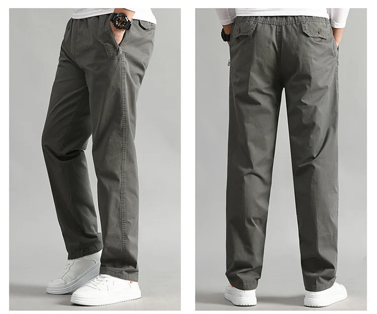 Men's Cargo Pants Summer Spring Cotton Workwear Large Size 6XL Casual Climbing Joggers Sweatpants Hombre Autumn Work Trousers