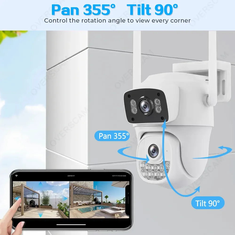 3.6mm Wide Angle Outdoors 6MP Tuya Smart Dome IP Camera Motion Detection POE CCTV 120 Degrees Security Video Surveillance Camera