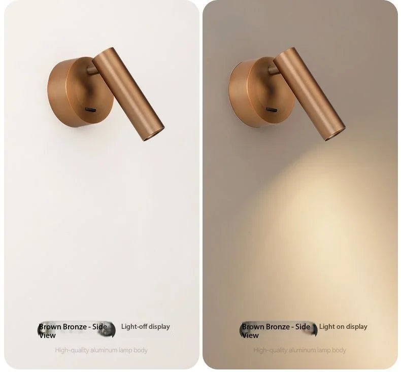 Modern LED Wall lights Rotatable Adjustable Reading Lights Bedroom Bedside Living Room Study Room indoor home Lighting Spotlight