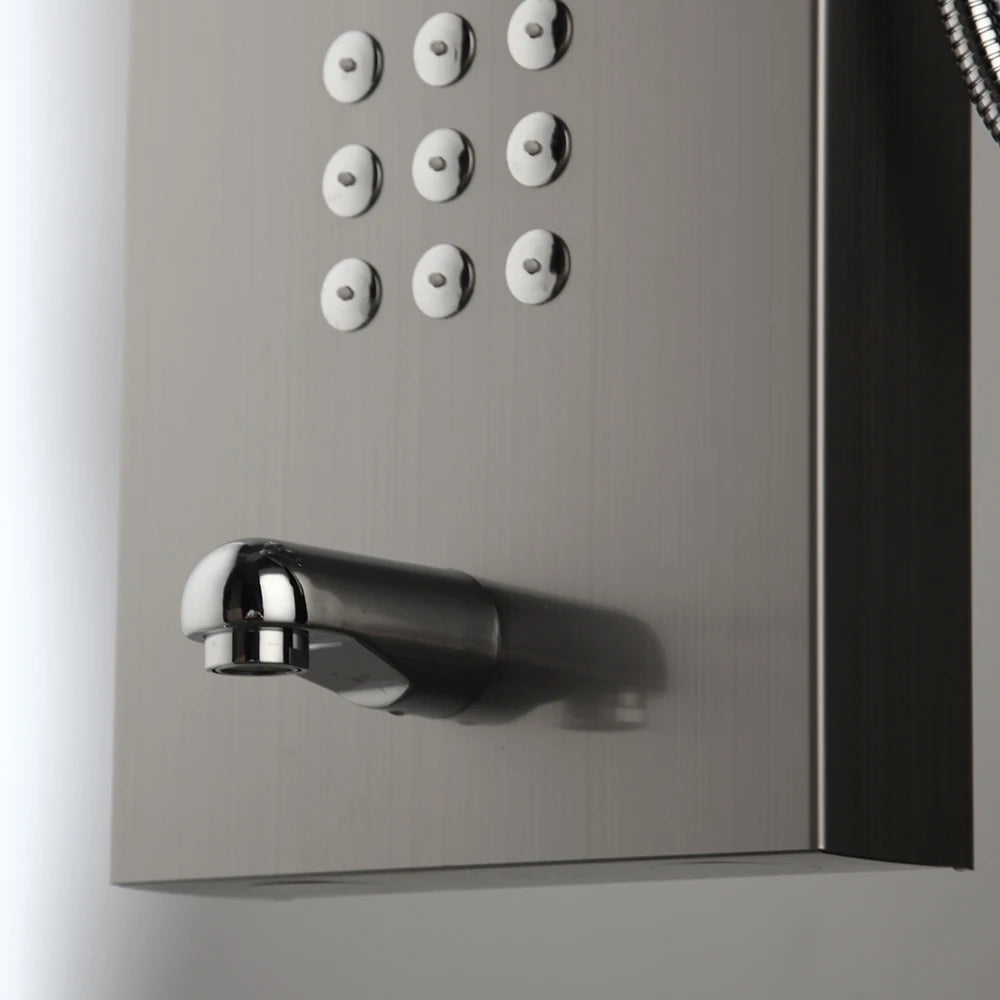 KEMAIDI Shower Panel Tower System with Digital Dispaly 4-Function Shower Systerm Faucet Mixer Rain Massage System with Body Jets