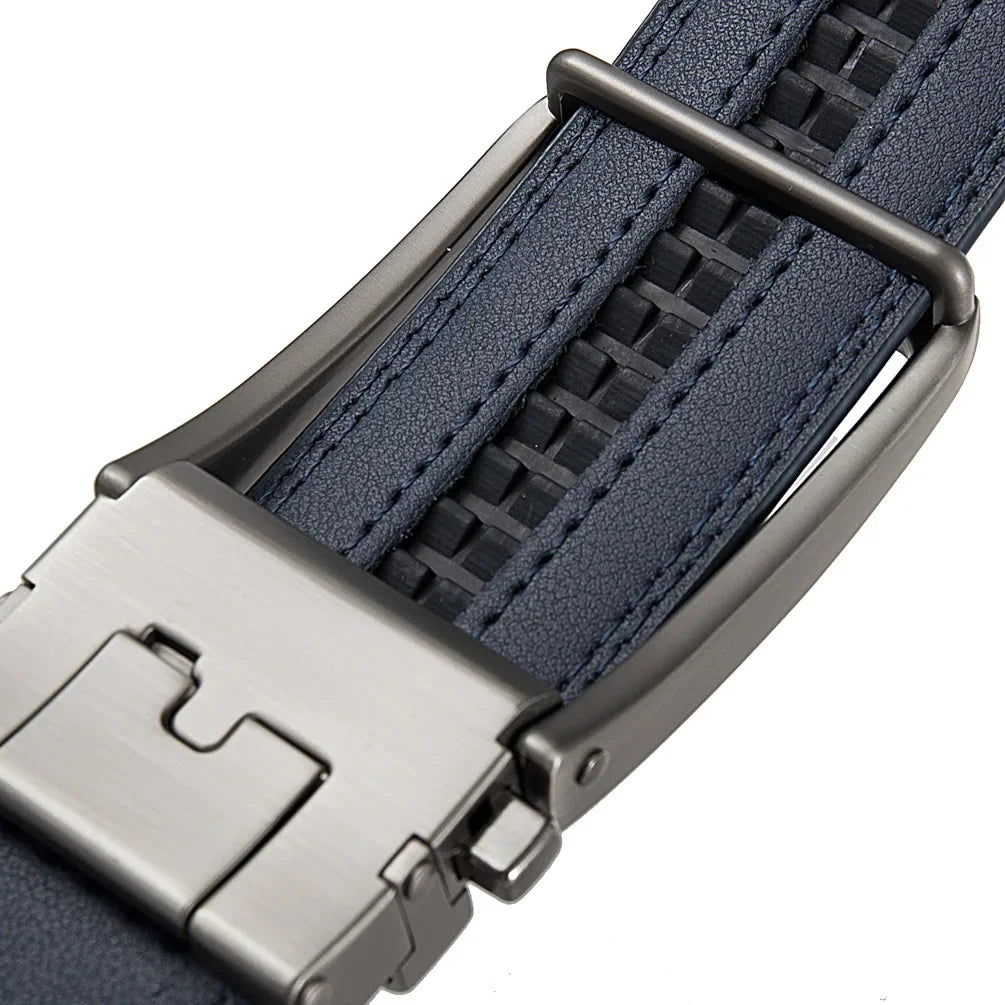 Luxury Designer Click Belts for Men PU Leather Waist strap, Fashion Automatic Buckle Design Belt, Perfect Waistband for Jeans