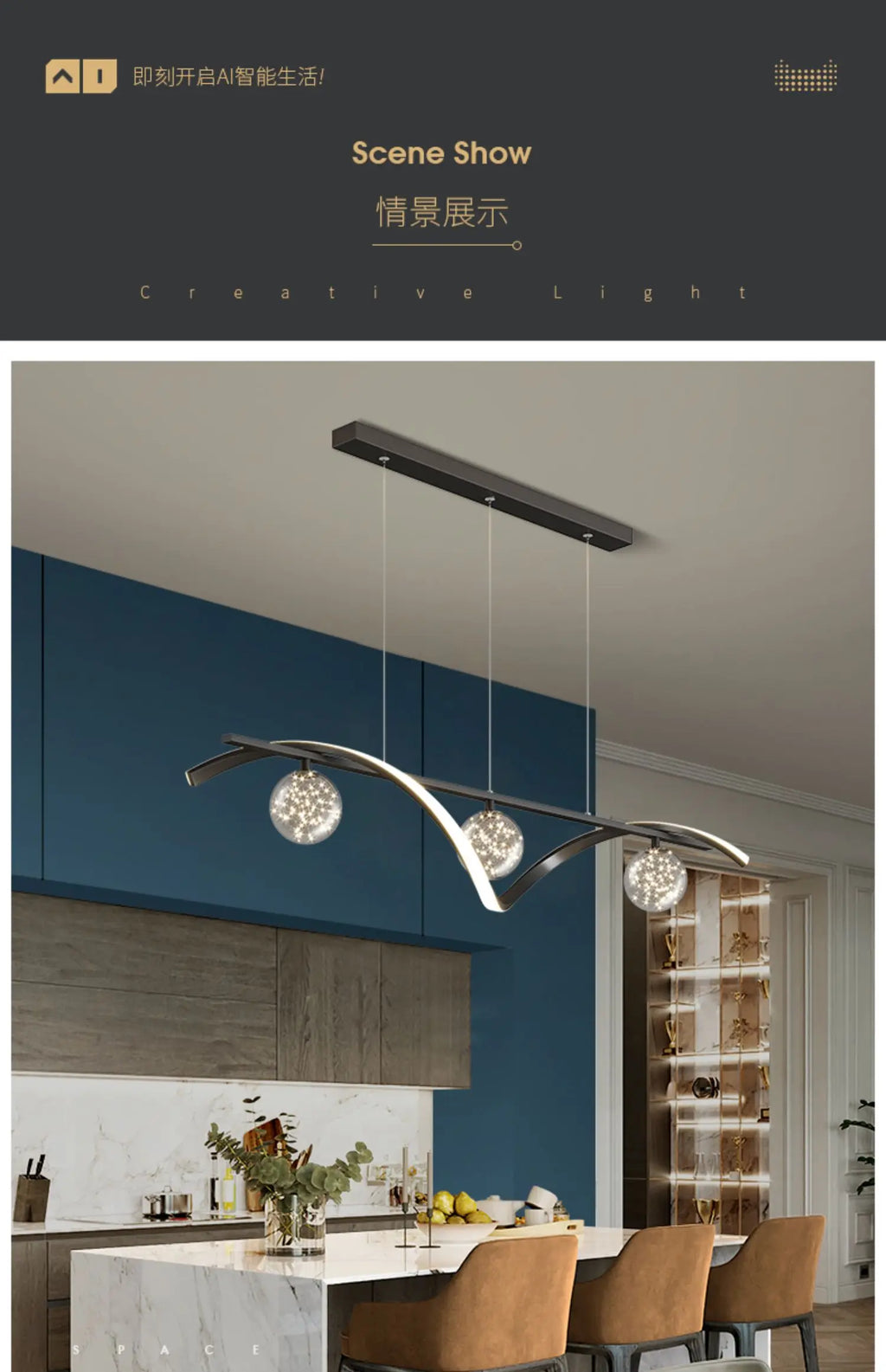 New Luxury LED babysbreath Modern Ceiling Hanging Lamp lustre for Living Dining Room Pendant Lights Fixtures suspension