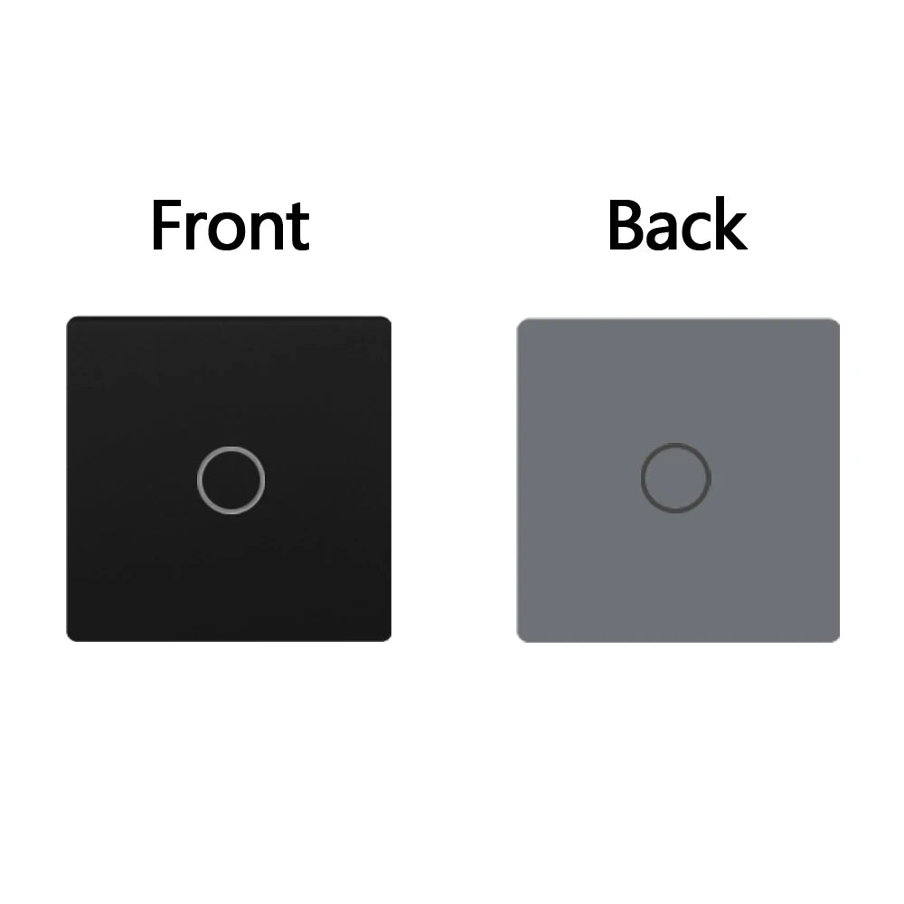 TAWOIA DIY Wall Light Switches Small Glass Panel Parts 1/2/3/4Gang White Black Gold Touch Switches Crystal Parts 47mm*47mm