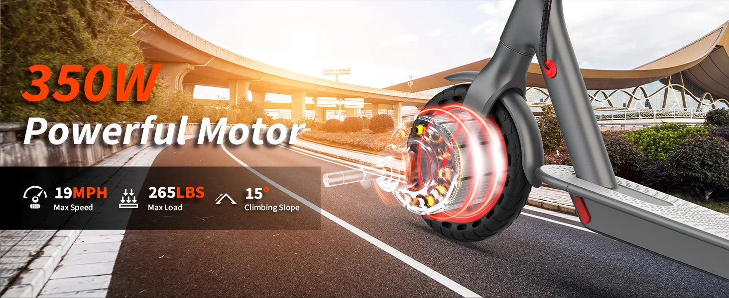 AOVOPRO ES80 350W Electric Scooter 10.5Ah 19mph Max Speed Smart APP Control 21miles Max Range Foldable E-Scooter for Adult