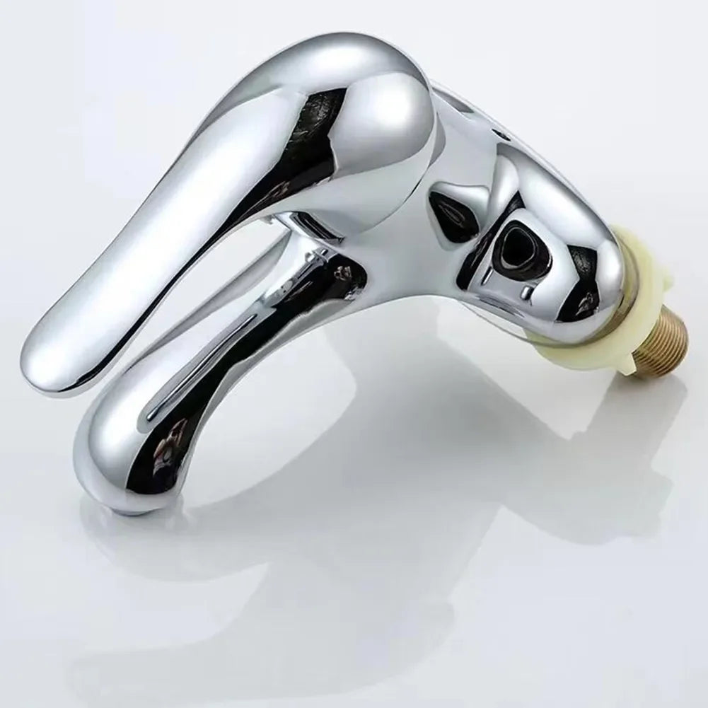 Wash Basin Faucet Double-hole Basin Faucet For Hot And Cold Water Sink Mixer Tap Bathroom Single-handle Basin Washbasin Faucet