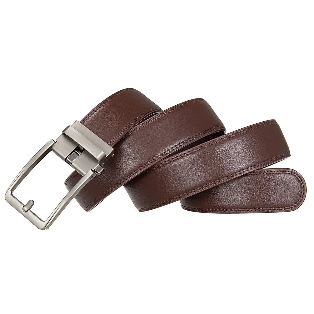 Luxury Designer Click Belts for Men PU Leather Waist strap, Fashion Automatic Buckle Design Belt, Perfect Waistband for Jeans
