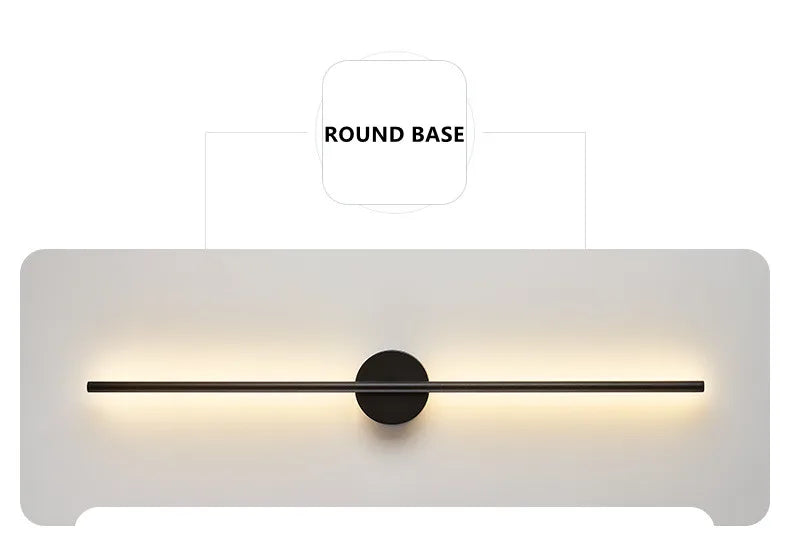Modern minimalist led long wall lamp living room TV sofa bedroom bedside lamp background wall decorative lamp interior